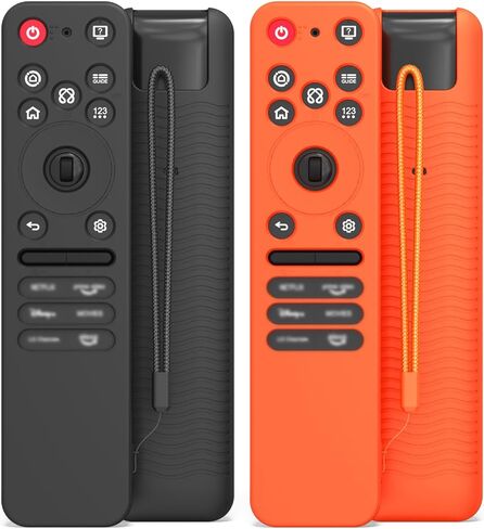 غطاء سيليكون مكون من قطعتين لجهاز التحكم عن بعد LG MR25GA (2025)، حافظة واقية مضادة للانزلاق ومضادة للصدمات لجهاز MR25GA متوافق مع جهاز التحكم عن بعد لسلسلة LG OLED Smart TV C5 B5 G5 M5 2025 مع حبل (أزرق + أخضر) in Kuwait
