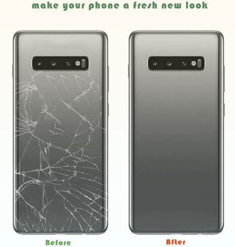 بديل الزجاج الخلفي الخلفي لهاتف Samsung Galaxy S10 مع عدسة زجاجية للكاميرا ومجموعة أدوات الإصلاح (أسود بريزم) in Kuwait