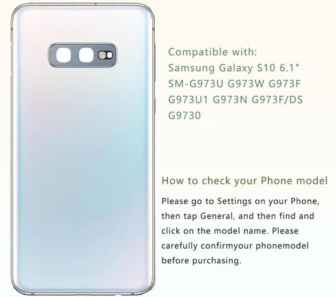 بديل الزجاج الخلفي الخلفي لهاتف Samsung Galaxy S10 مع عدسة زجاجية للكاميرا ومجموعة أدوات الإصلاح (أسود بريزم) in Kuwait