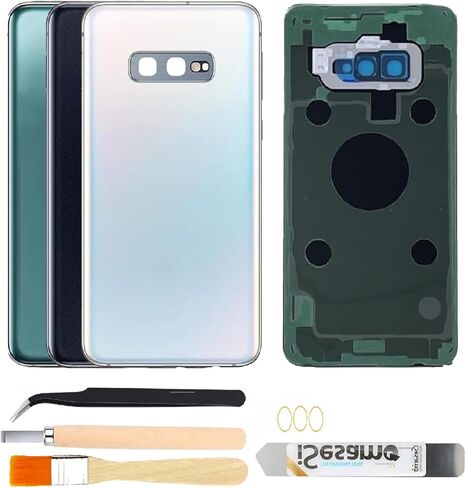 بديل الزجاج الخلفي الخلفي لهاتف Samsung Galaxy S10 مع عدسة زجاجية للكاميرا ومجموعة أدوات الإصلاح (أسود بريزم) in Kuwait