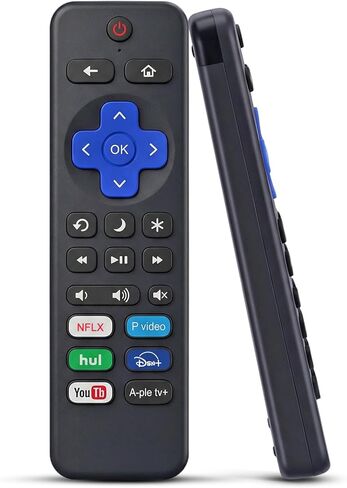 استبدال جهاز التحكم عن بعد لتلفزيون Roku القابل لإعادة الشحن عبر USB-C - جهاز تحكم عن بعد عالمي لتلفزيونات TCL، Hisense، Onn Roku، 6 مفاتيح اختصار، التحكم في مستوى الصوت وكتم الصوت (ليس لعصا/صندوق Roku) in Kuwait