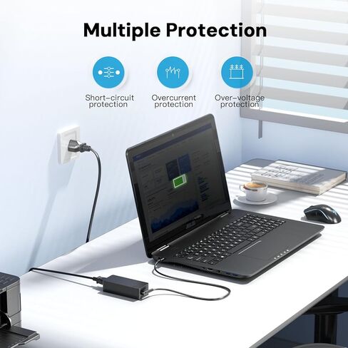 65W USB-C Charger Fit for Acemagic AX15 AX16, Nimo N151 N151S N152 N153 N154 N100 15.6" N171 N171S 17.3" Laptop and More (PD Fast Charging, Total Power Cord Length 10-Feet) in Saudi Arabia