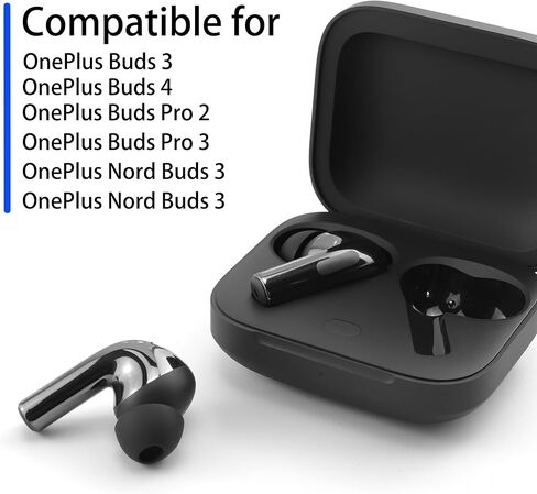 Replacement Silicone Ear Tips for OnePlus Buds 4 / Buds 3 / Buds Pro 3 / Buds Pro 2 / Nord Buds 3 / Nord Buds 3 Pro Earbuds, 3 Pairs (Black, S/M/L) in Saudi Arabia
