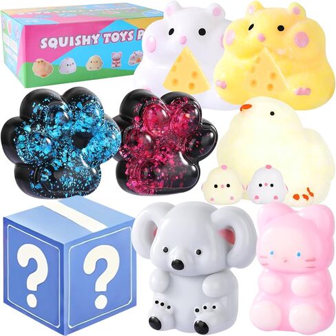 28pcs taba squishy cat paw super toys ، mini mini kawaii fright right fidget toys ، squishies for child ، family pitge ، cat cat paws mochi toys for childs in Kuwait