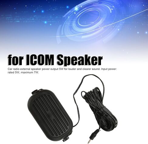 مكبر صوت صغير محمول 3.5 ملم جاك 5 وات لـ ICOM IC 2730 ID 5100 ID 4100 IC 7100 IC 718 IC 2300H لراديو هام لجهاز الإرسال والاستقبال المحمول لراديو السيارة ومكبر الصوت الخارجي in Kuwait