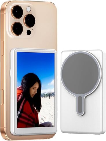 5" Upgraded Phone Vlog Selfie Monitor Screen, Back Camera Monitor with Magnetic Phone Clip, Low Latency, Remote Control, Compatible with iPhone & Android for Live Streaming TikTok in Saudi Arabia