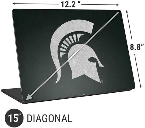 Skinit Laptop Decal Skin Compatible with Universal Laptop 15in (12.2 x 8.8in) - Officially Licensed Michigan State University Spartans Logo Design in Saudi Arabia