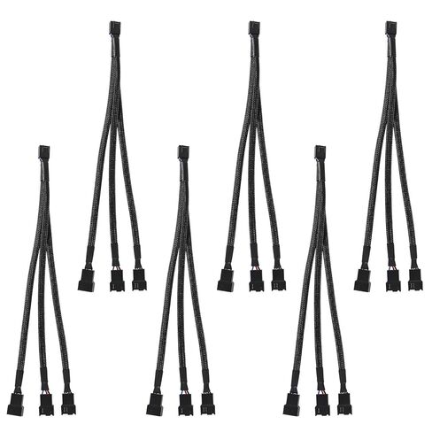 UMLIFE 3CS 3 Way PWM Fan Splitter Cable,3 Way 4 Pin PC Fan Extension Cable, PWM Fan Extension Cable, for Computer ATX Case 4-Pin/3-Pin Cooling Fan Cable 11 inch in Saudi Arabia