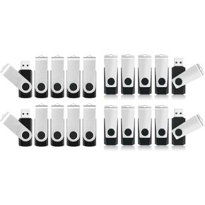 محركات أقراص فلاش USB كبيرة الحجم، 20 حزمة محرك أقراص فلاش سعة 8 جيجابايت، محركات أقراص دوارة، محرك أقراص فلاش تخزين USB مع حبال، عصا صور محمولة بسحاب بندريف احتياطية لذاكرة USB in Kuwait