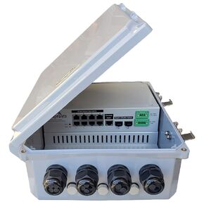 Inscape Data, Outdoor PoE Switch Managed, LPS3802AFM-T1, 10 Port Gigabit Switch with 2 Gigabit SFP Uplink Ports, 802.3af/at, All-in-one Box, 150w, Plug & Play, Fan-Less, 3-Year Warranty in Kuwait