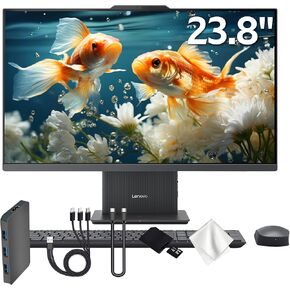 كمبيوتر مكتبي Lenovo IdeaCentre AIO 3 مقاس 23.8 بوصة FHD الكل في واحد، AMD Ryzen 5 7535HS، ذاكرة DDR5 سعة 16 جيجابايت، تخزين 1.5 تيرابايت (512 جيجابايت SSD ومحطة إرساء 1 تيرابايت)، رسومات Radeon 660M، لوحة مفاتيح وماوس لاسلكيين، ويندوز 11، رمادي in Kuwait