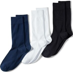 Lands' End Men's Seamless Toe Cotton Crew Socks (3-pack) in Saudi Arabia