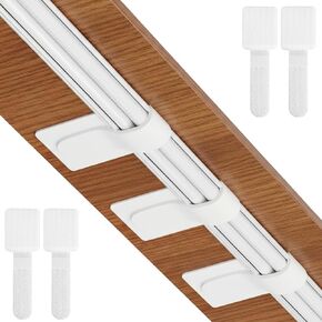 100Pcs Hook and Loop Cable Straps, Adhesive Wire Management Appliance Cord Organizer Self Adhesive Cable Ties for Kitchen Office Household Essentials, Easily Organize Desktop Wires (White) in Kuwait