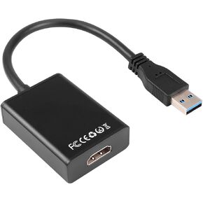 محول كابل USB 3.0 إلى فيديو مع مخرج صوت وشاشات متعددة محول 1080P لـ (أسود) in Kuwait
