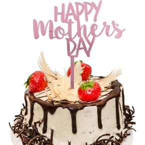 كعكة عيد الأم Topper ، 10pcs أكريليك عيد أم سعيد كب كيك الكب كيك لوازم زخرفة حفلة عيد الميلاد (الذهب) in Kuwait