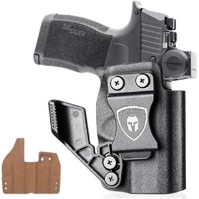 حافظة WARRIORLAND IWB Kydex مع جلد سويدي داخلي، تناسب Glock 43X /43X mos/ G17/19 Gen3-5، Sig P365/ P365X & P320 M18/ M17، Hellcat، Taurus G2C/ G3C، مع حافظة حمل مخفية بقطع بصري ومخلب in Kuwait