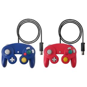 Misimain Upgraded 2 Pack Classic for NGC Controller for Wii/GameCube Multiplayer - Red and Blue in Kuwait