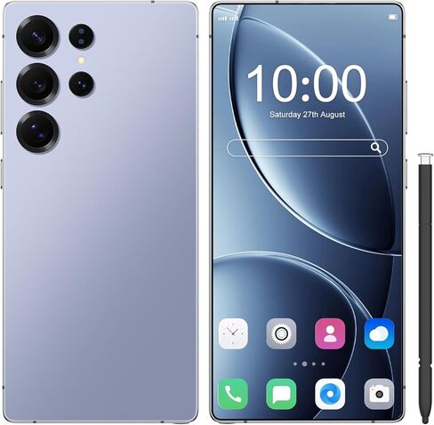 هواتف C25U غير مقفلة، هاتف ذكي 8 جيجابايت + 256 جيجابايت، هاتف خلوي يعمل بنظام Android 14.0، شاشة عالية الدقة 7.2 بوصة، بطارية 6800 مللي أمبير في الساعة، بطاقة SIM مزدوجة، وضع استعداد مزدوج، هاتف 5G. (أزرق) in Kuwait