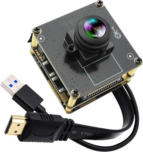 وحدة كاميرا 60 إطارًا في الثانية بدقة 4K USB3.0 مخرج HDMI متزامن، 180 درجة FOV واسعة جدًا 2X تكبير رقمي H.264 بث مباشر، التوصيل والتشغيل للكمبيوتر المحمول Raspberry Pi Jetson Nano مثالي لمؤتمرات الفيديو in Saudi Arabia