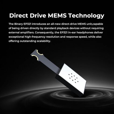 HiFiGo Binary EP321 MEMS in-Ear Monitor, Direct-Drive MEMS Earphones, 3BA +2DD+1MEMS Hybrid IEM with Iridescent CNC Stainless Steel Faceplates for Musician Audiophile (3.5mm) in Kuwait