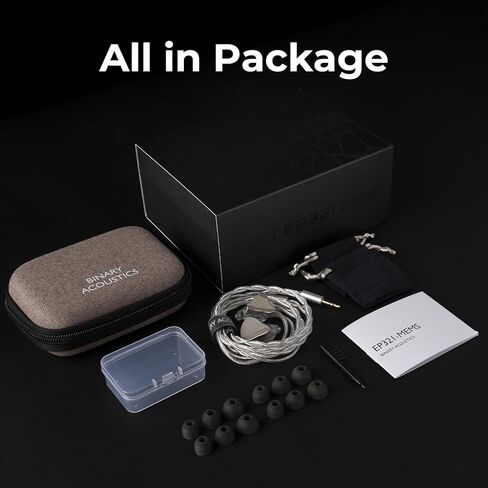 HiFiGo Binary EP321 MEMS in-Ear Monitor, Direct-Drive MEMS Earphones, 3BA +2DD+1MEMS Hybrid IEM with Iridescent CNC Stainless Steel Faceplates for Musician Audiophile (3.5mm) in Kuwait