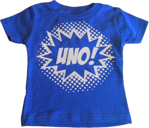 Custom Kingdom Baby Boys' Uno Superhero First Birthday T-Shirt in Saudi Arabia