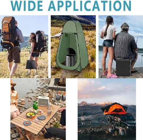 Portable Camping Toilet, Porta Potty for Adults Folding Camp Toilet with Lid, Composting Toilets for Hiking, Camping, Car, Waterproof Porta Potty, Car Camping Essentials in Saudi Arabia