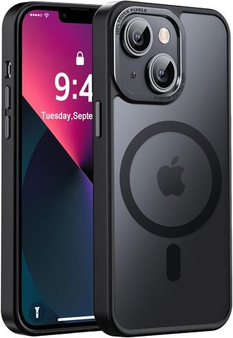 Newfuture Designed for iPhone 13 Pro Max Case with Magnetic [13 FT Military Drop Protection] [Compatible with Magsafe] Slim Translucent Matte Shockproof with Anti-Fingerprint Phone Case, Orange in Saudi Arabia