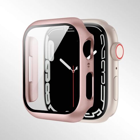 Compatible with Apple Watch Series 10/9/8/7/6/5/4 40/41/44/45/42/46mm, Featuring a Tempered Glass Screen Protector and a Hard PC case for All-Around Protection. (Midnight Blue,44mm) in Saudi Arabia