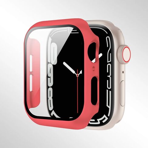 Compatible with Apple Watch Series 10/9/8/7/6/5/4 40/41/44/45/42/46mm, Featuring a Tempered Glass Screen Protector and a Hard PC case for All-Around Protection. (Midnight Blue,44mm) in Saudi Arabia
