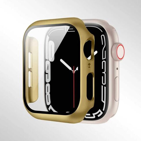 Compatible with Apple Watch Series 10/9/8/7/6/5/4 40/41/44/45/42/46mm, Featuring a Tempered Glass Screen Protector and a Hard PC case for All-Around Protection. (Midnight Blue,44mm) in Saudi Arabia