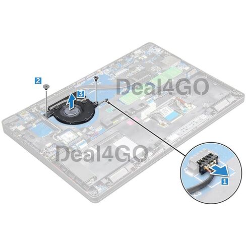 مروحة تبريد وحدة المعالجة المركزية Deal4GO C5F86 0C5F86 بديلة لـ Dell Latitude 5580 5590 5591 Precision 3520 3530 مع وحدة المعالجة المركزية من النوع H (UMA) in Kuwait
