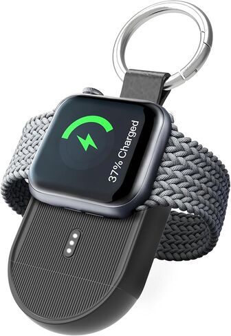 Portable Charger for Apple Watch,Built-in USB C Wireless iWatch Charger 1200mAh Power Bank,Compact Keychain iWatch Travel Essential,Magnetic Fast Charging for Apple Watch 11/10/9/8-1/Ultra/SE in Saudi Arabia