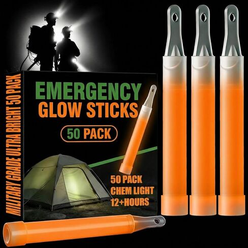 Soulchen 50 Pack White Glow Sticks 4" Bright Emergency Glow Sticks Bulk with 8-12 Hours for Use As Emergency Flares and Hiking Safety Gear or Concerts Weddings Raves Carnivals Parties Decor Events in Saudi Arabia