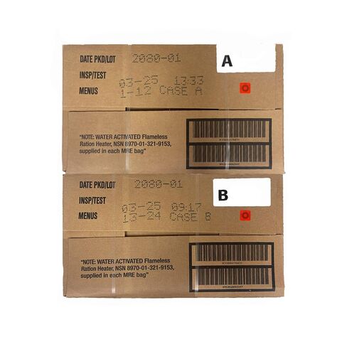 MRE Meals Ready to Eat, Inspection 2025, 2026 Emergency Food Supply, Survival Camping Outdoor 12 Pack(Random Case (A or B), 1 Count) in Saudi Arabia