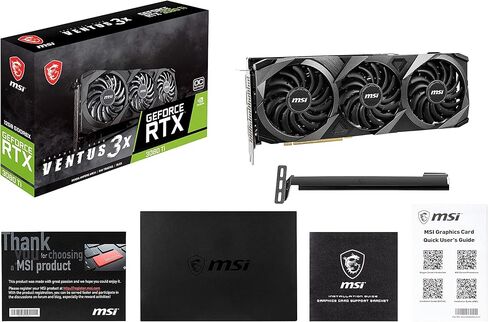 msi Gaming GeForce RTX 3080 Ti 12GB GDRR6X 320-Bit HDMI/DP Nvlink Tri-Frozr 2 Ampere Architecture OC Graphics Card (RTX 3080 Ti Ventus 3X 12G OC) in Saudi Arabia