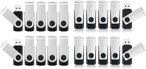محركات أقراص فلاش USB كبيرة الحجم، 20 حزمة محرك أقراص فلاش سعة 8 جيجابايت، محركات أقراص دوارة، محرك أقراص فلاش تخزين USB مع حبال، عصا صور محمولة بسحاب بندريف احتياطية لذاكرة USB in Kuwait