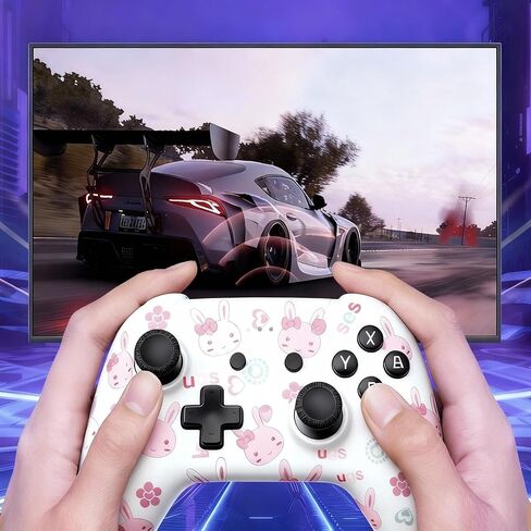 وحدة تحكم لاسلكية لوحدة التحكم في الألعاب المحمولة من SHUTTLECOCK، مناسبة لأجهزة SwitchLite/OLED/PC/Android/IOS لوحة الألعاب اللطيفة المفضلة للفتيات/عصا التحكم في القاعة/اتصال سهل (وردي) in Kuwait