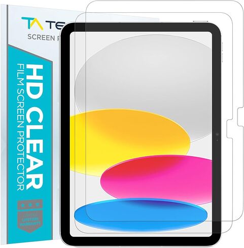 واقي شاشة Tech Armor Matte مضاد للتوهج لجهاز iPad 11 (2025) وiPad الجيل العاشر 10.9 بوصة 2022، متوافق مع Face ID، عبوتان in Kuwait