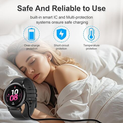 شاحن الساعة الذكية لـ VeryFit Pro Letsfit، كابل شحن USB مغناطيسي للساعة الذكية متوافق مع SW021 SW023 SW025 ID205L ID205U ID205S IDW26 IDW25 IDW23 Uwatch 3S 3 2 2S in Saudi Arabia