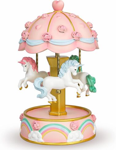 Carousel Music Box, Color-Changing LED Lights Musical Boxes, Gift Wrapped Unicorn Music Boxes for Girls, Christmas & Birthday Gifts for Women Daughter Granddaughter, Melody You are My Sunshine in Saudi Arabia