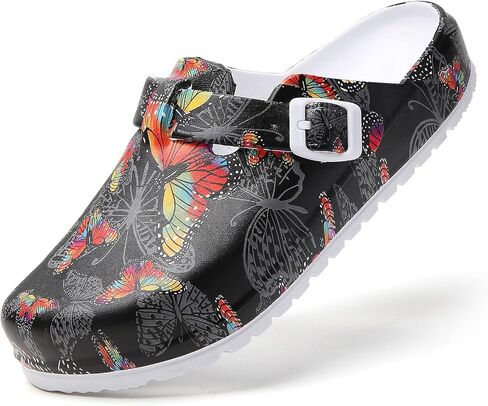 ihinzry Slip Resistant Work Clogs with Adjustable Buckle - Comfortable Slip-On Shoes for Chef, Nurse, Gardener, Easy Clean & Durable Professional Footwear in Saudi Arabia