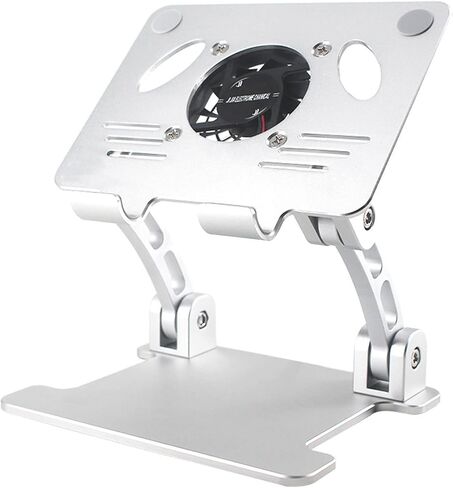Laptop Stand Aluminum Alloy for W USB & Cooling Fan Radiator for Pad Tablet Bracket Notebook Holder Pad Cooler Aluminum Portable Cooling Fan Lift Radiator for Tablet Bracket Holder Accessories in Saudi Arabia