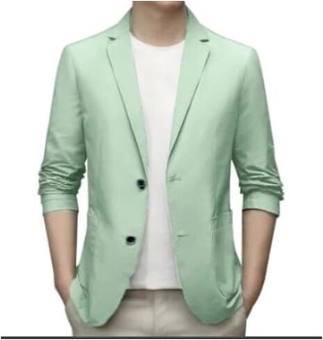 Casual Blazer for Men Slim Fit Suit Jackets Spring Summer Blazer Lightweight Two Button Sports Coat Stretch Jackets in Saudi Arabia