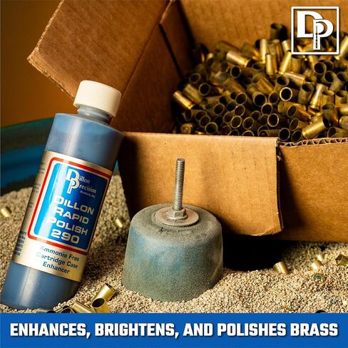 Dillon Precision Rapid Polish 290 – خرطوشة تلميع للبهلوانات الاهتزازية | زجاجة سعة 8 أونصة، تعمل على تحسين تنظيف النحاس للحصول على لمسة نهائية أكثر إشراقًا وجاهزة لإعادة التعبئة in Kuwait