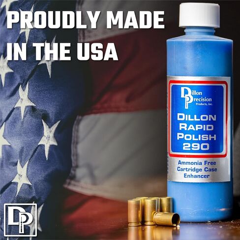 Dillon Precision Rapid Polish 290 – خرطوشة تلميع للبهلوانات الاهتزازية | زجاجة سعة 8 أونصة، تعمل على تحسين تنظيف النحاس للحصول على لمسة نهائية أكثر إشراقًا وجاهزة لإعادة التعبئة in Kuwait