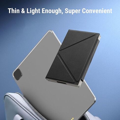 Tangxi Foldable Keyboard, Folding Wireless Keyboard with Touchpad & PU Leather Cover, for Tablet Laptop Smartphone - Connect Up to 3 Devices in Saudi Arabia