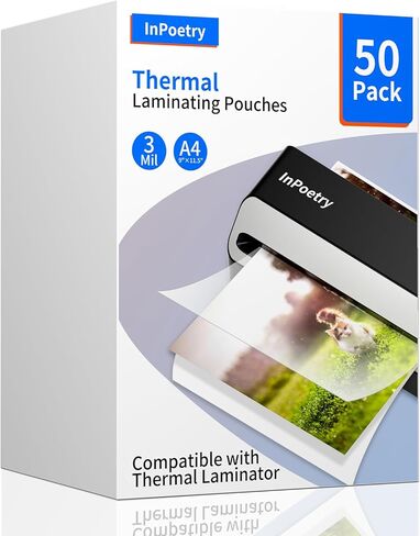 Thermal Laminating Sheets, 9" x 11.5" Laminating Sheets, 3 Mil Thickness Clear Laminating Pouches, Compatible Thermal Laminators, 100 Packs. in Kuwait