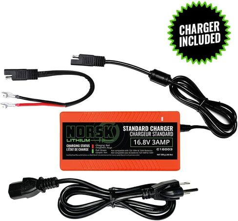 بطارية ليثيوم أيون 14.8 فولت 20 أمبير مع شاحن - طاقة محمولة خفيفة الوزن للتصوير المباشر لصيد الأسماك على الجليد (Garmin LiveScope، Humminbird MEGA Live & Lowrance ActiveTarget) in Kuwait