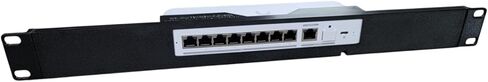 19-inch Network Rack Mount for Ubiquiti USW-Flex-2.5G-8-POE Switch, 1U Height (Black) in Saudi Arabia